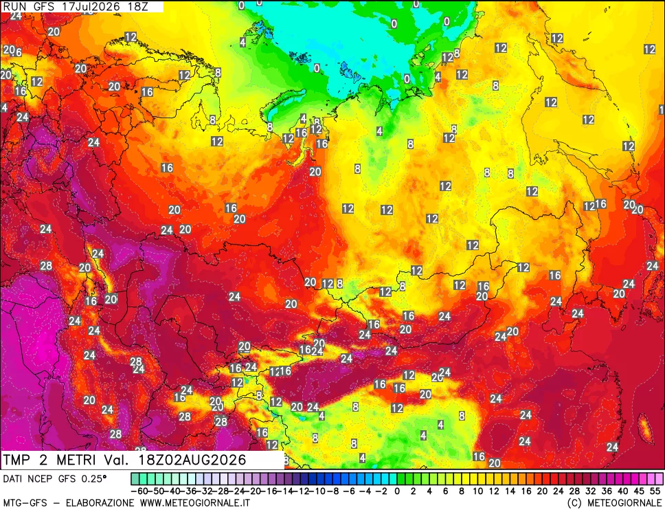mappa Temp 2 metri