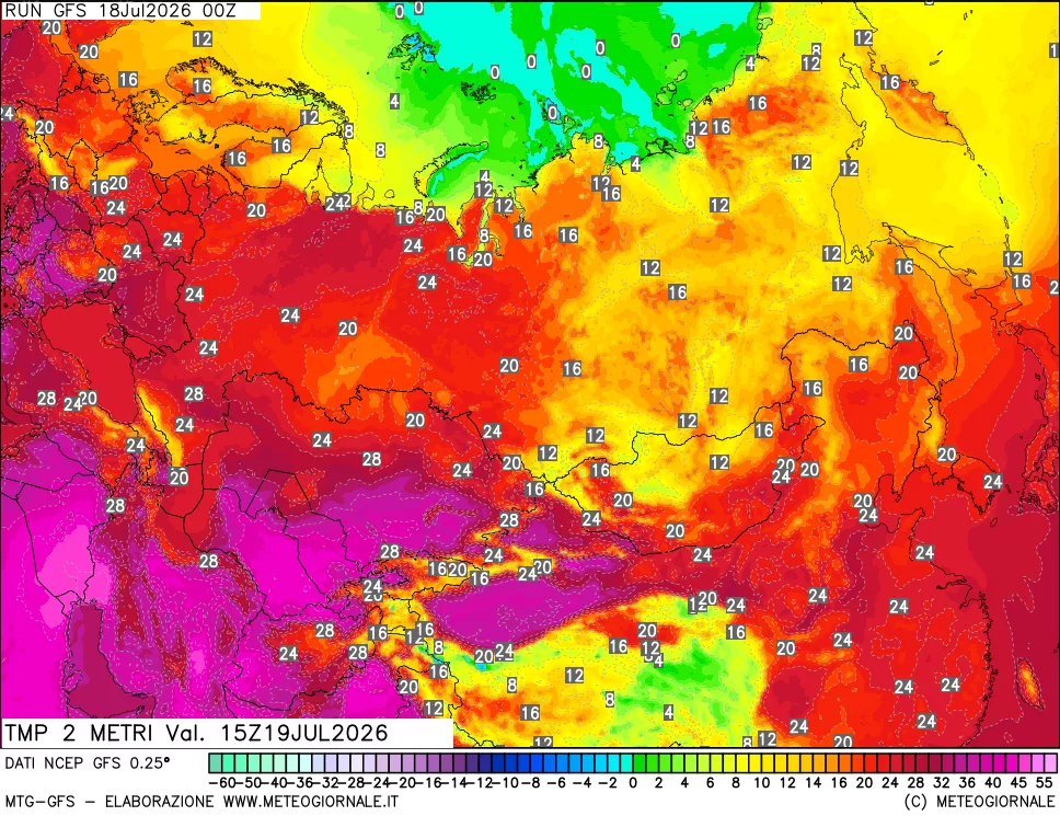 mappa Temp 2 metri