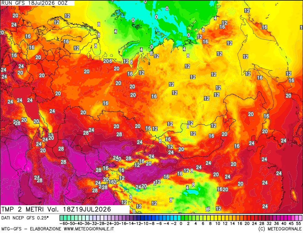 mappa Temp 2 metri
