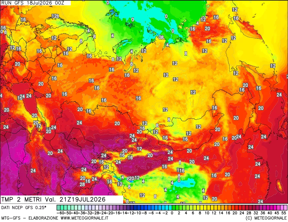 mappa Temp 2 metri