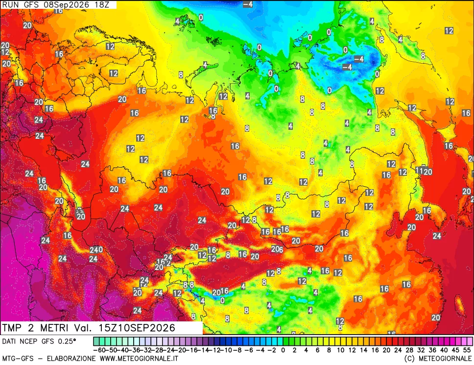mappa Temp 2 metri