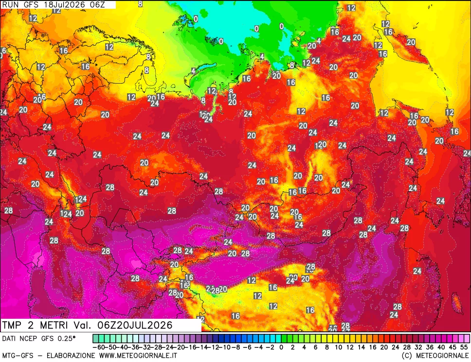 mappa Temp 2 metri