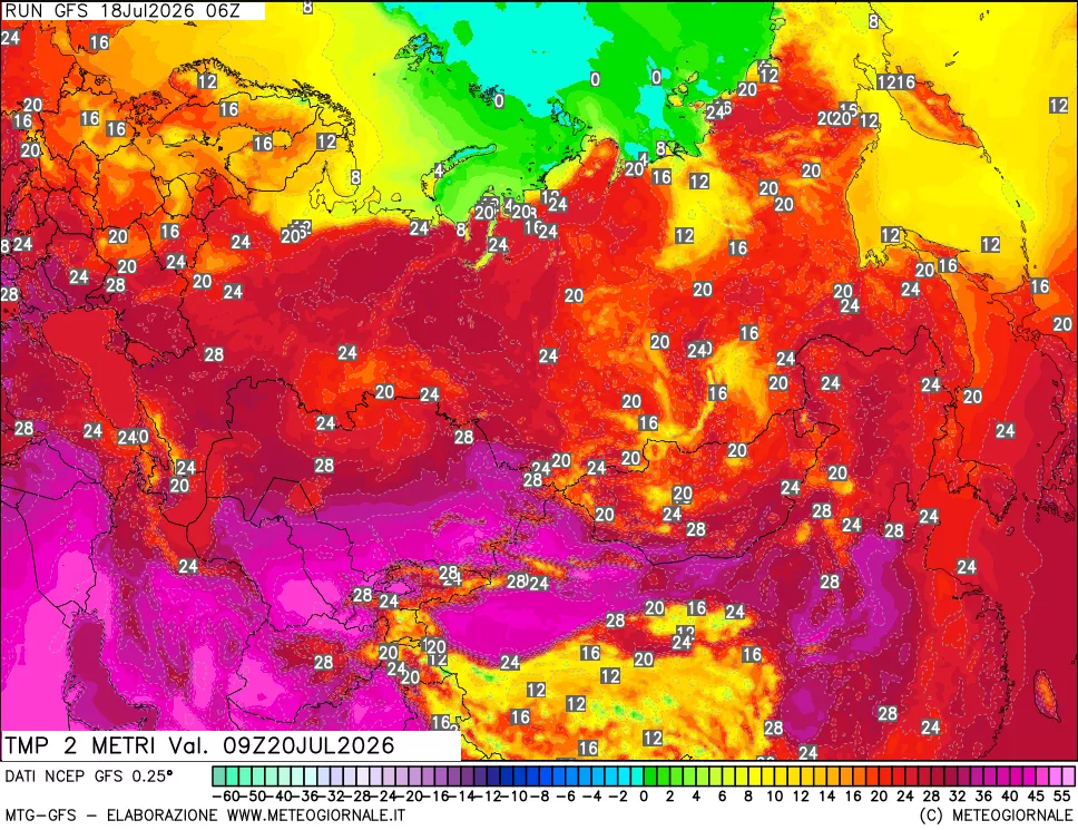 mappa Temp 2 metri