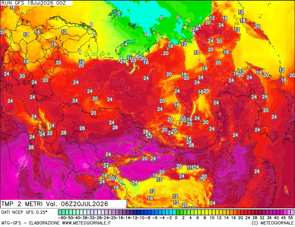 mappa Temp 2 metri