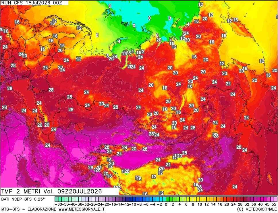 mappa Temp 2 metri