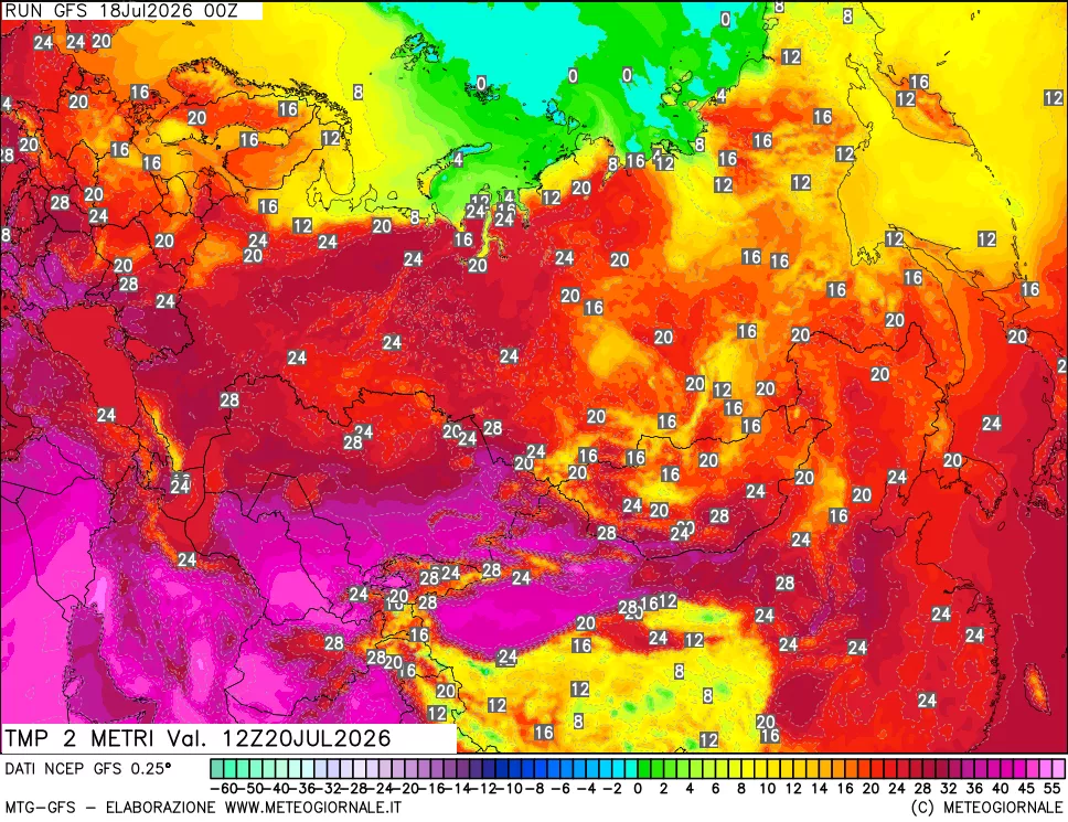 mappa Temp 2 metri