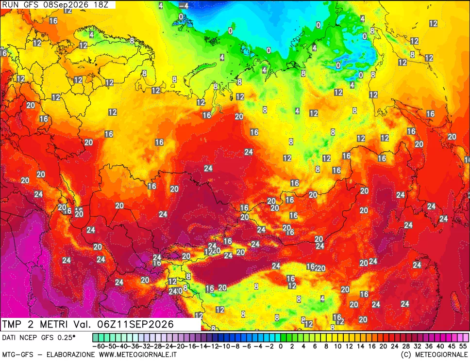 mappa Temp 2 metri