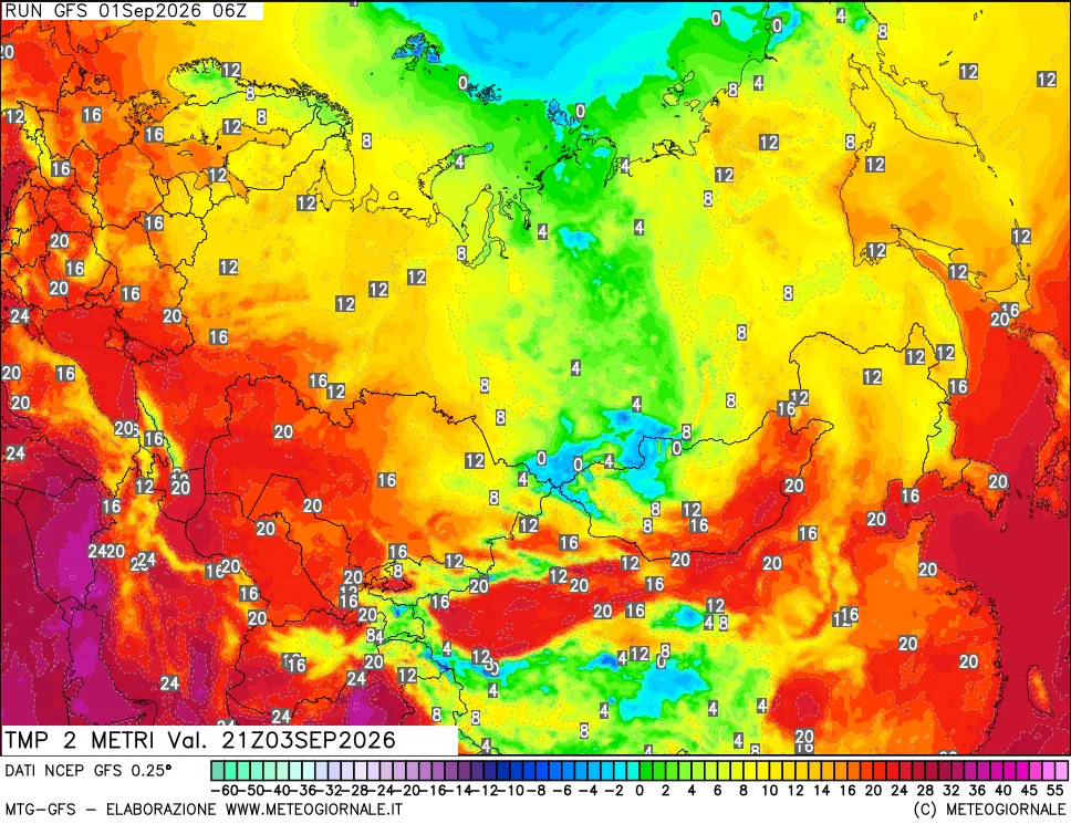 mappa Temp 2 metri