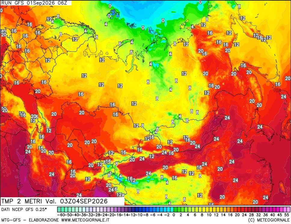 mappa Temp 2 metri