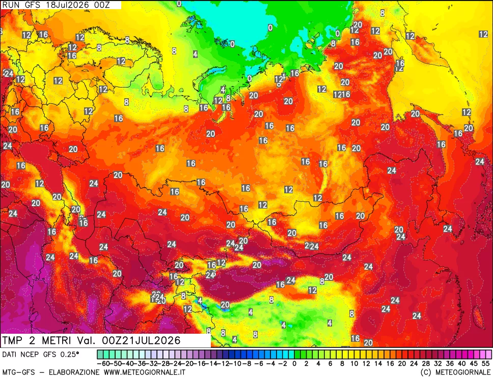 mappa Temp 2 metri