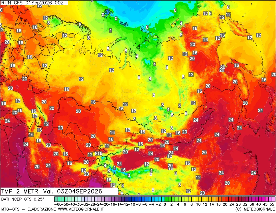 mappa Temp 2 metri