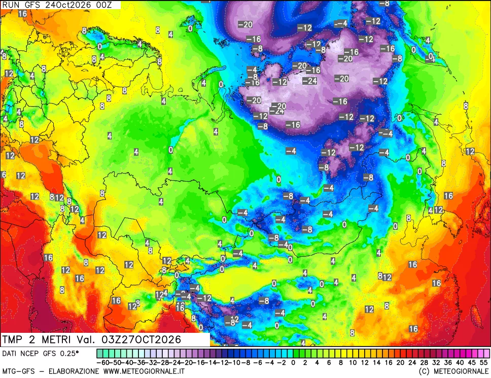 mappa Temp 2 metri