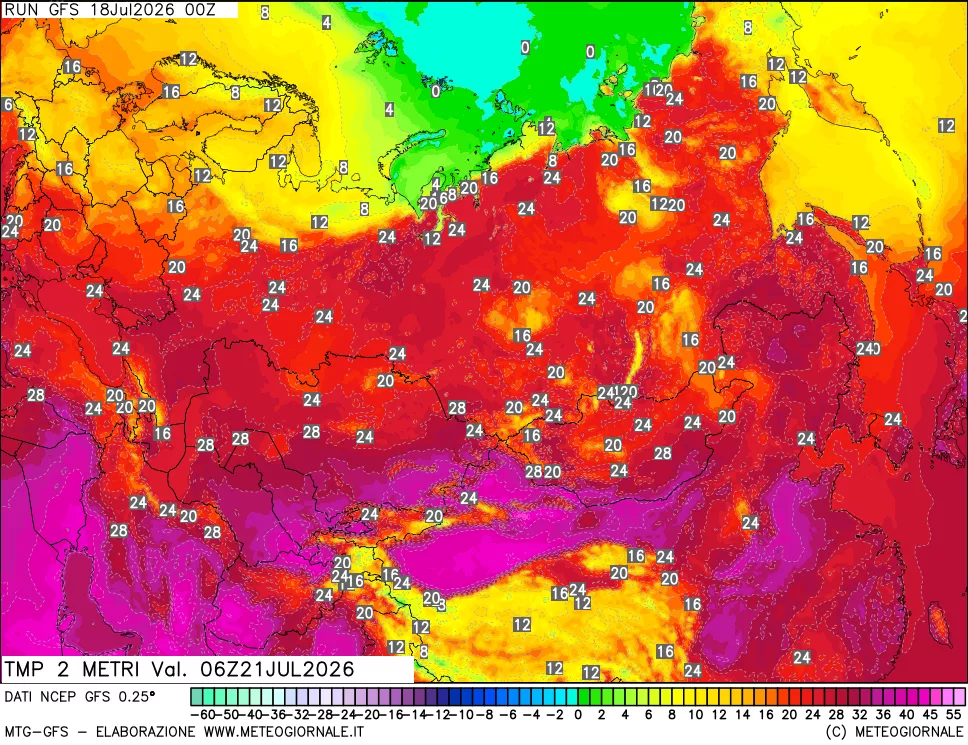 mappa Temp 2 metri