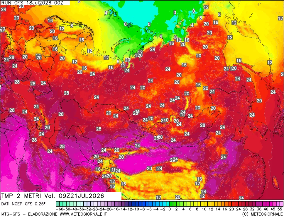 mappa Temp 2 metri