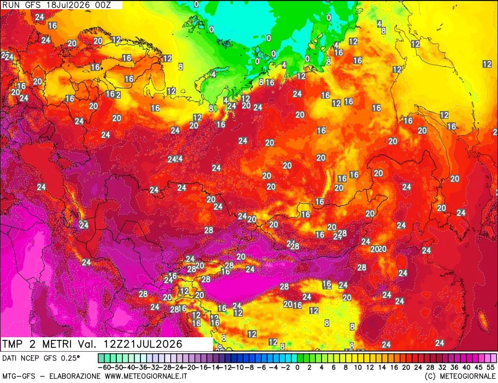 mappa Temp 2 metri