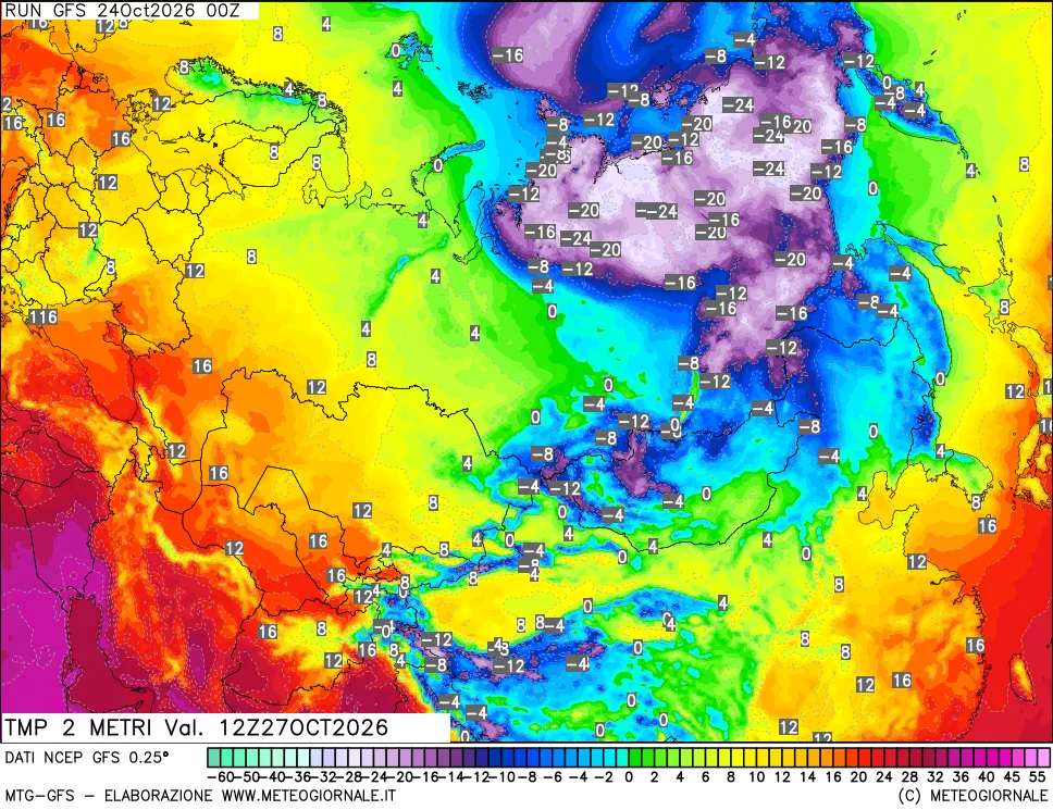 mappa Temp 2 metri