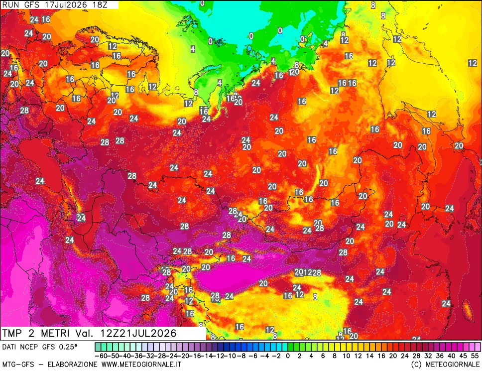 mappa Temp 2 metri