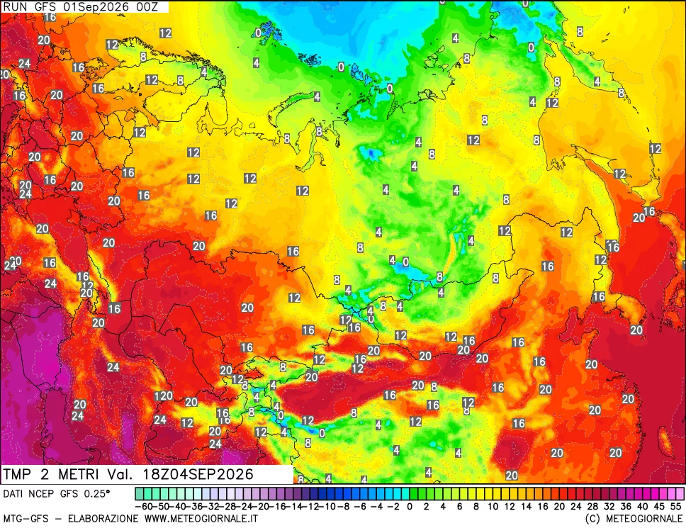 mappa Temp 2 metri