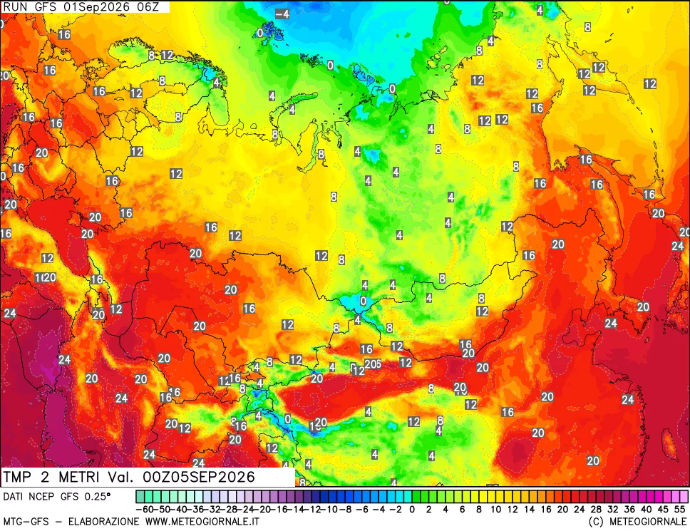 mappa Temp 2 metri