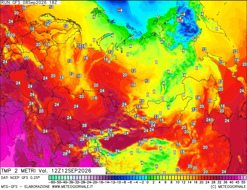 mappa Temp 2 metri