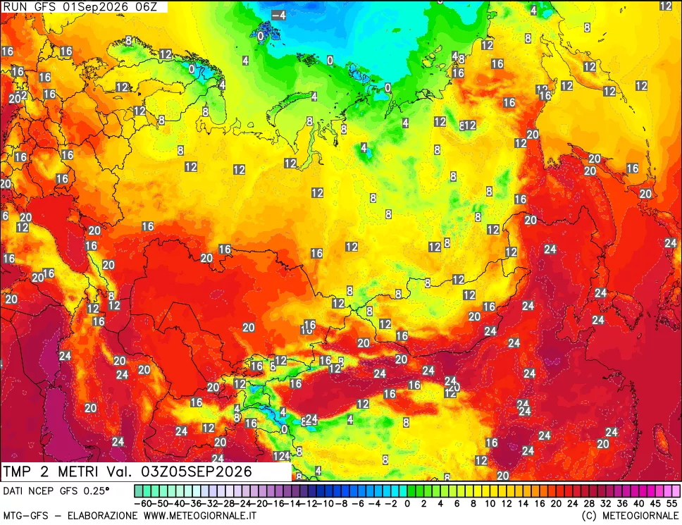 mappa Temp 2 metri