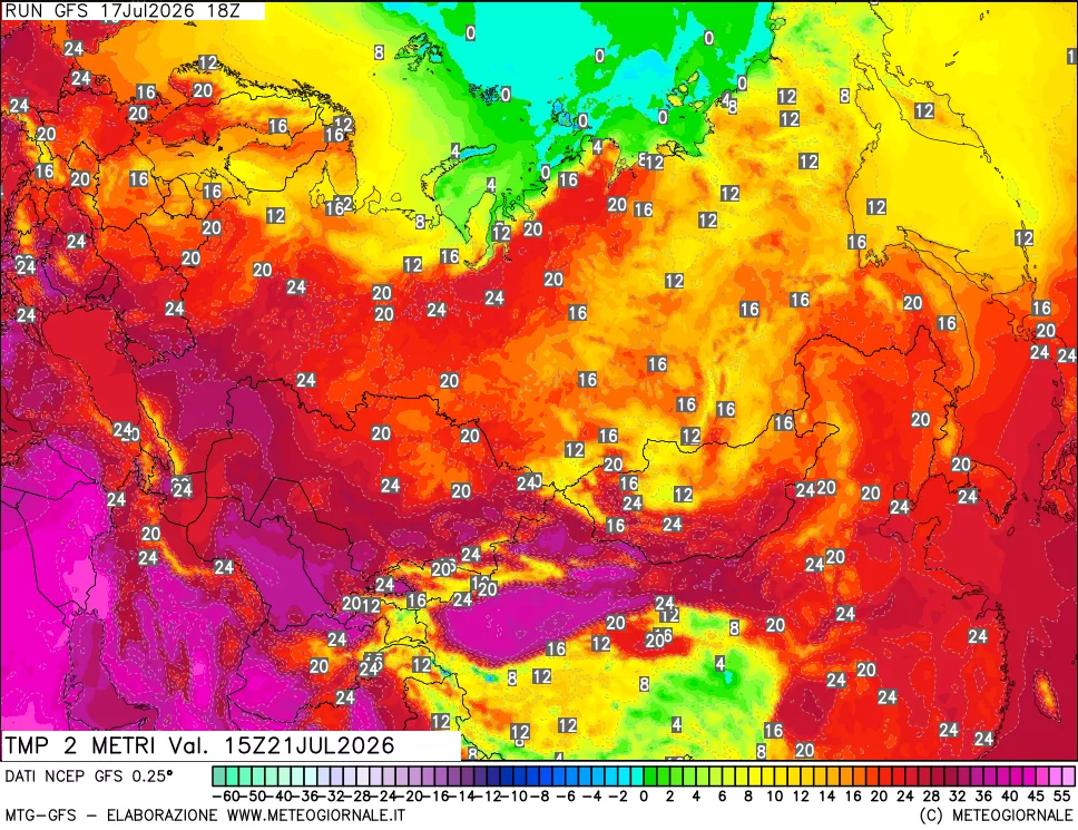 mappa Temp 2 metri