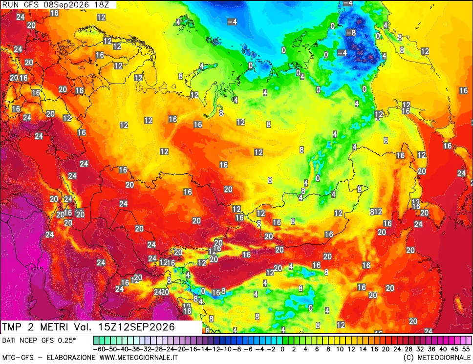 mappa Temp 2 metri