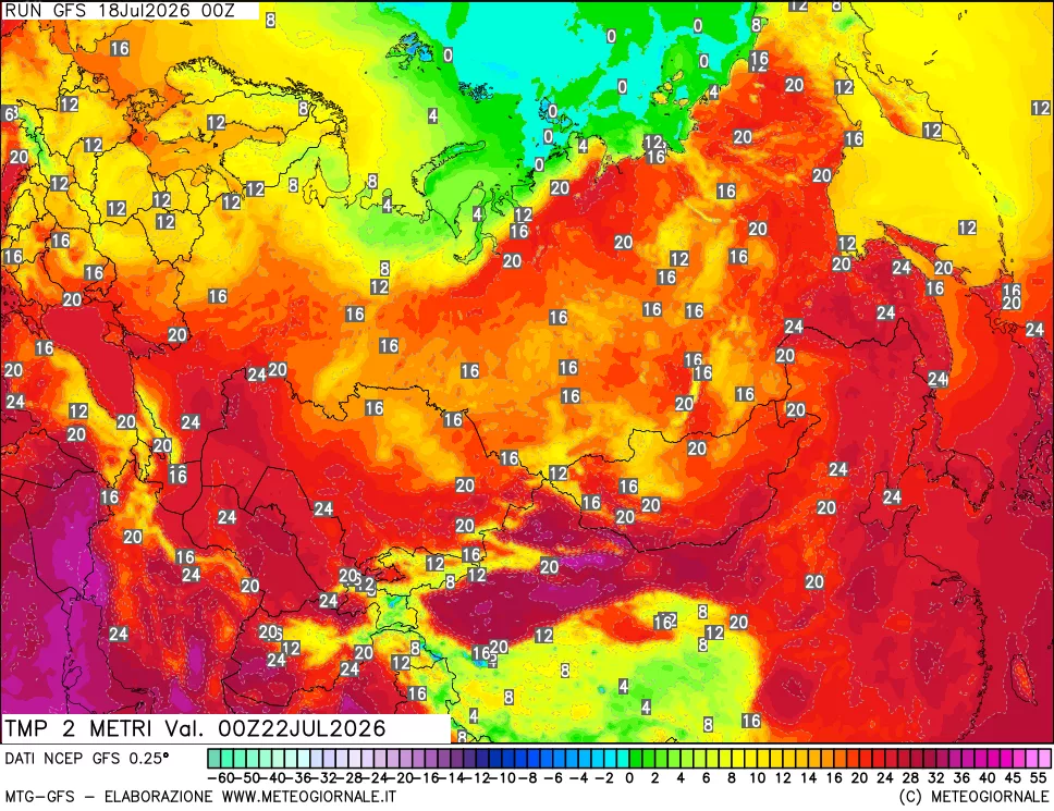 mappa Temp 2 metri