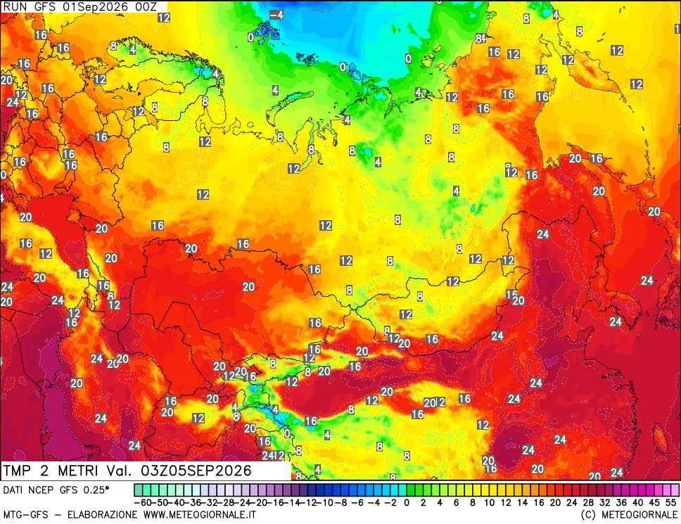 mappa Temp 2 metri