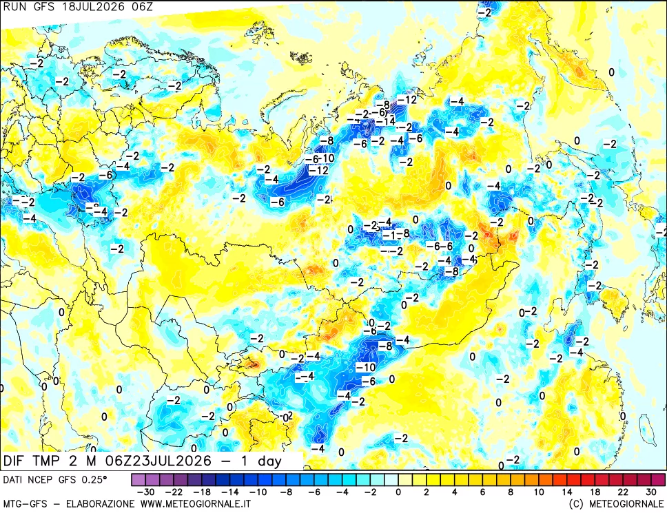 mappa Dif. Temp -24 ore