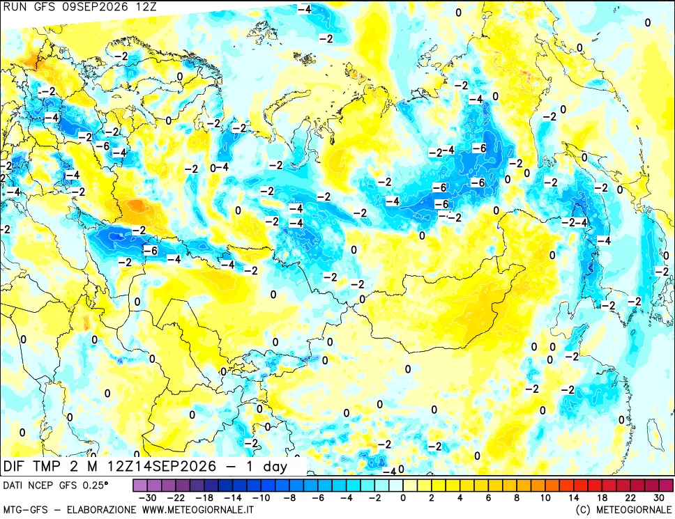 mappa Dif. Temp -24 ore