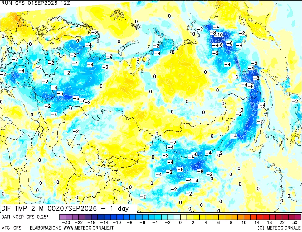 mappa Dif. Temp -24 ore
