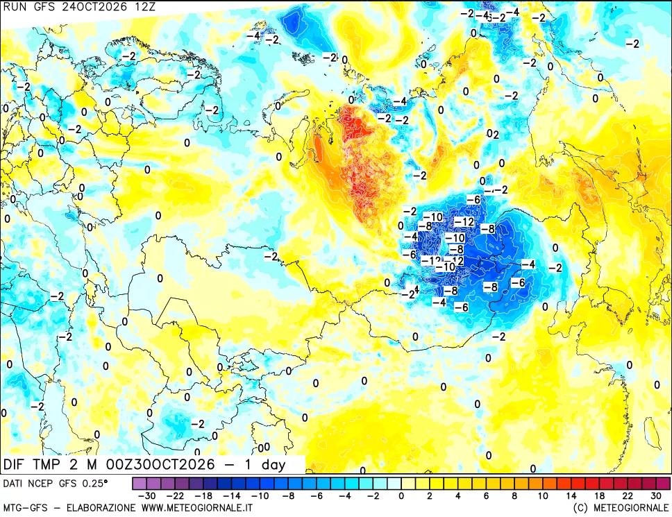 mappa Dif. Temp -24 ore