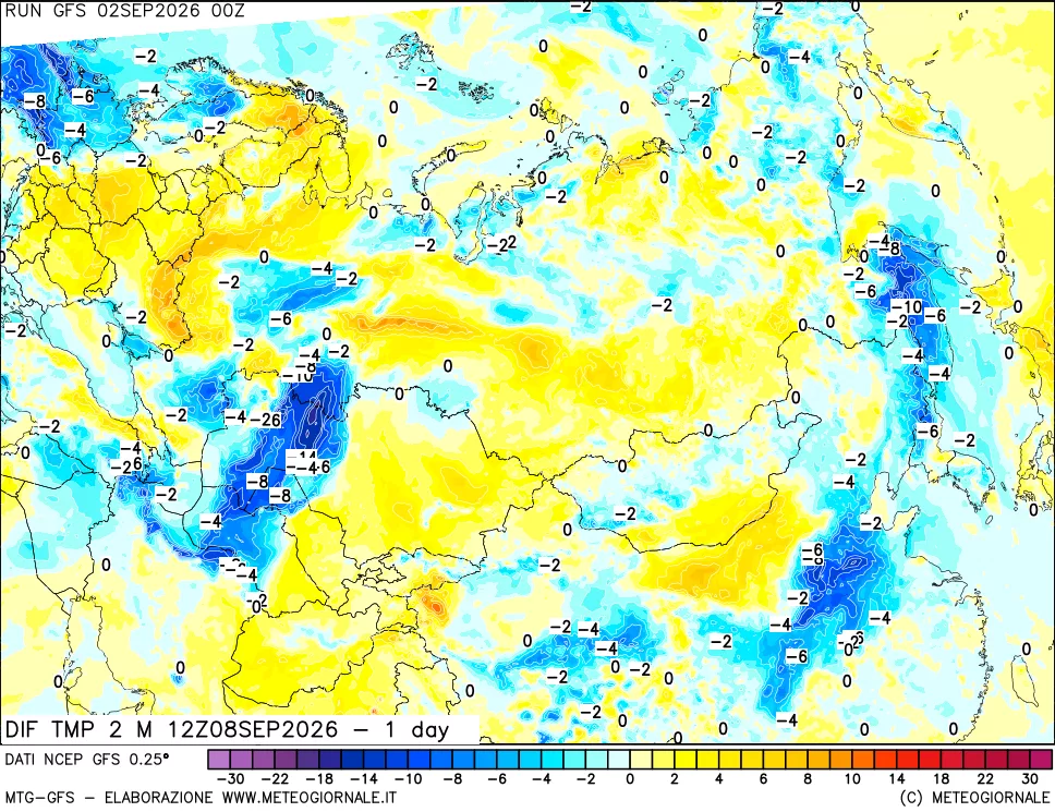 mappa Dif. Temp -24 ore