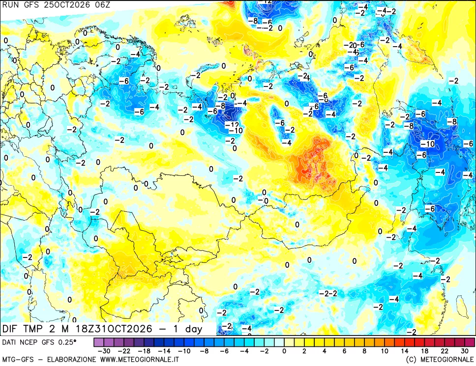 mappa Dif. Temp -24 ore