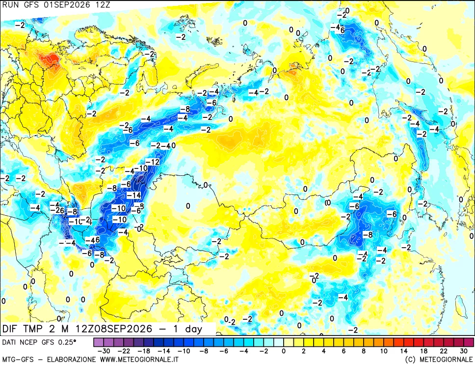 mappa Dif. Temp -24 ore