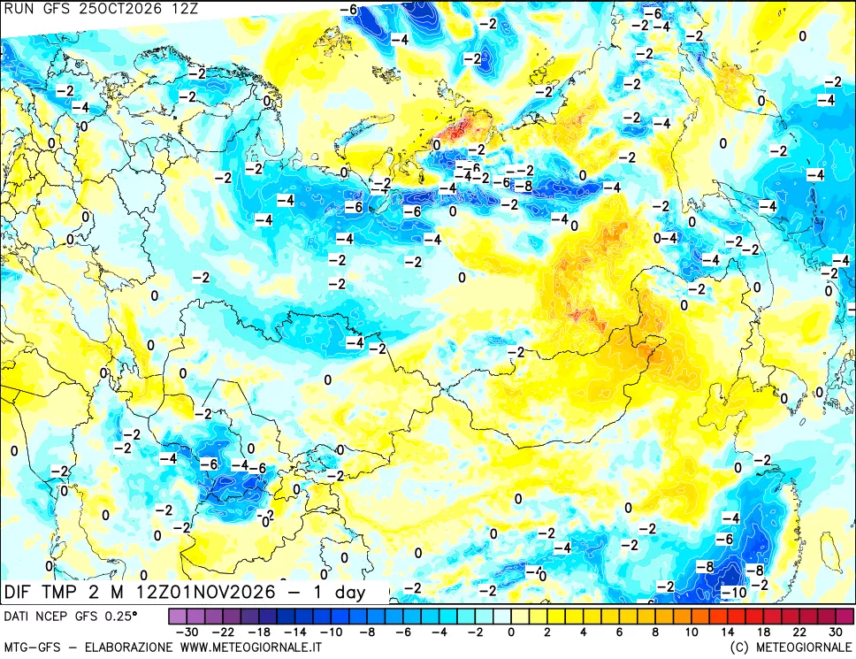 mappa Dif. Temp -24 ore