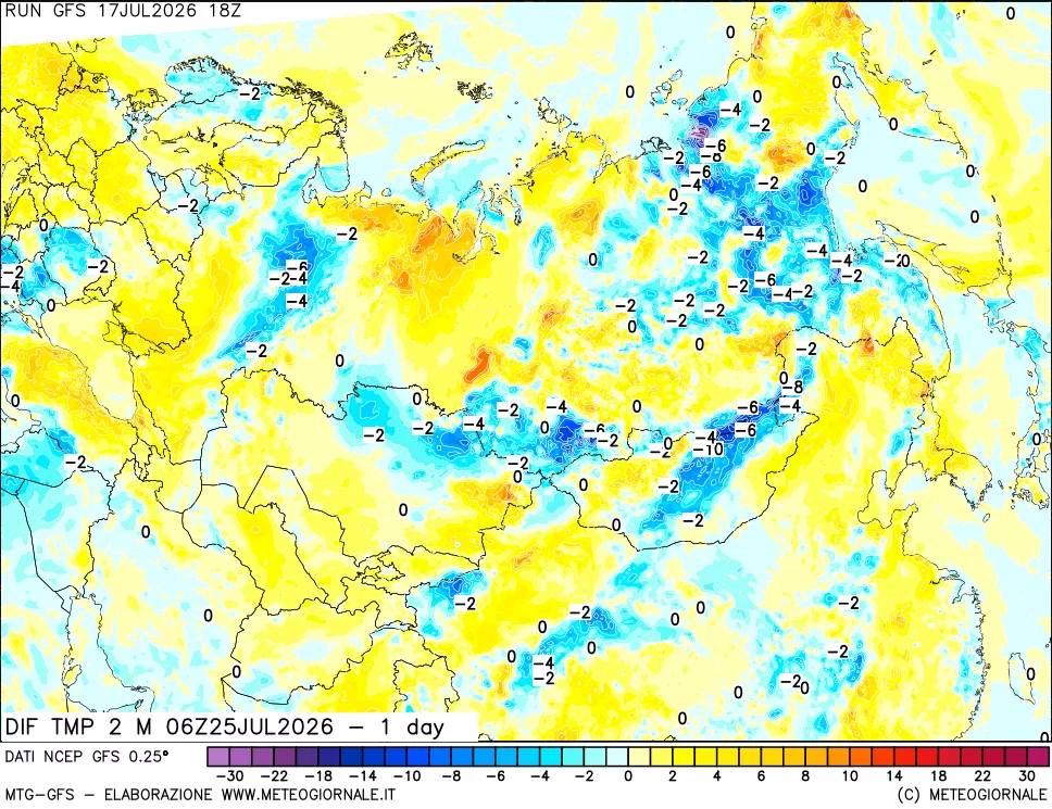 mappa Dif. Temp -24 ore