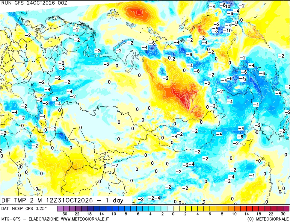 mappa Dif. Temp -24 ore