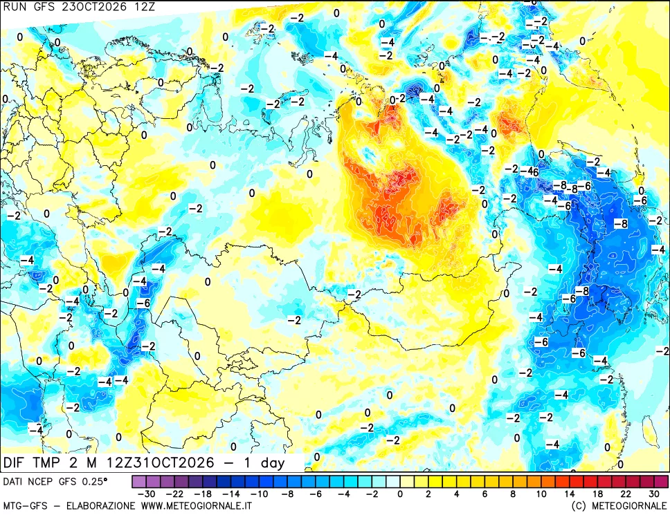mappa Dif. Temp -24 ore
