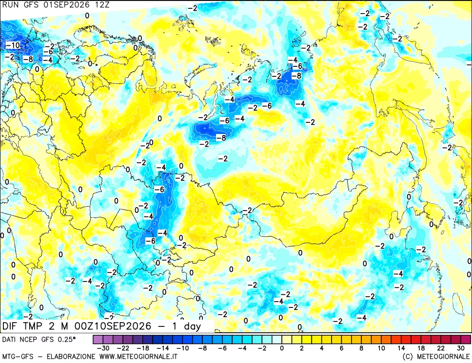 mappa Dif. Temp -24 ore