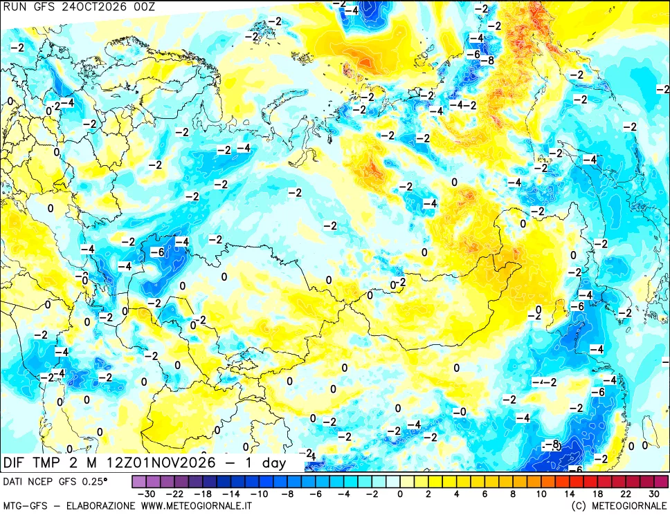 mappa Dif. Temp -24 ore