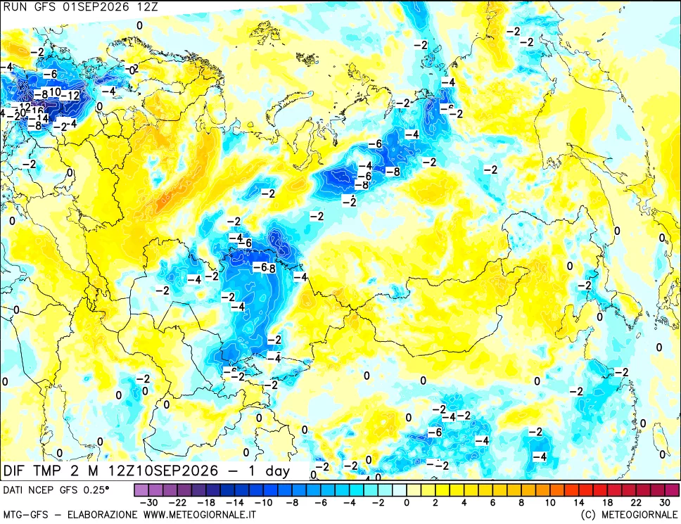 mappa Dif. Temp -24 ore