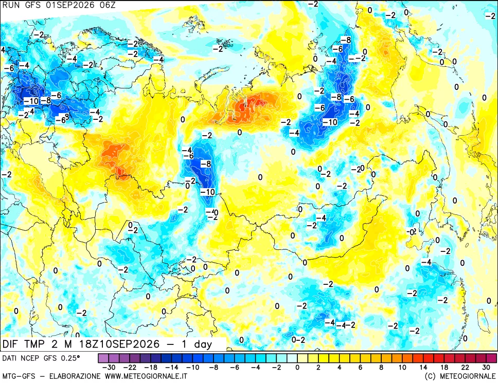 mappa Dif. Temp -24 ore
