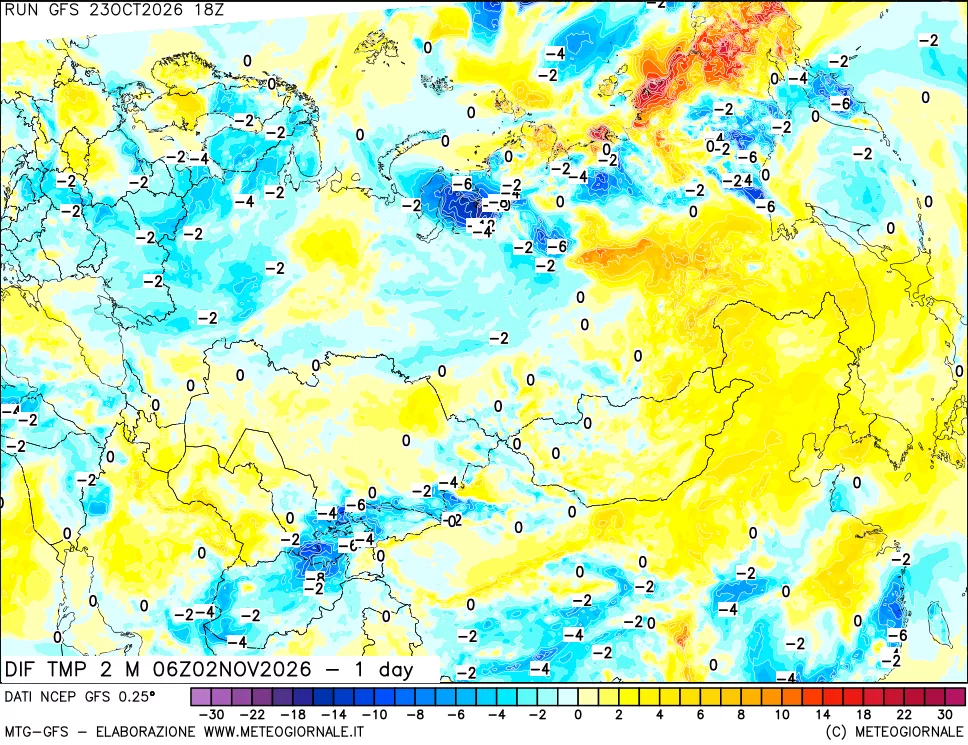 mappa Dif. Temp -24 ore