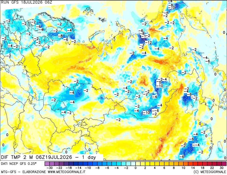 mappa Dif. Temp -24 ore