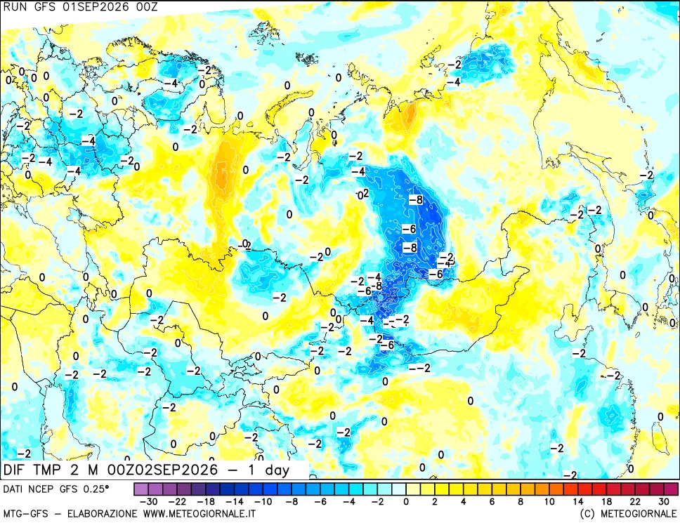 mappa Dif. Temp -24 ore