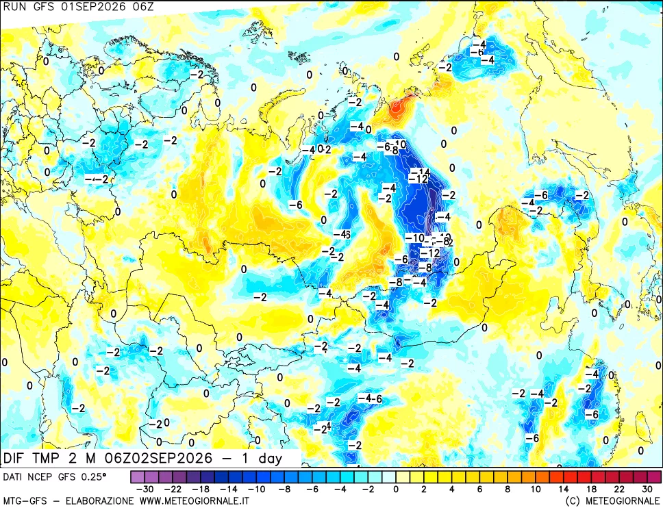 mappa Dif. Temp -24 ore