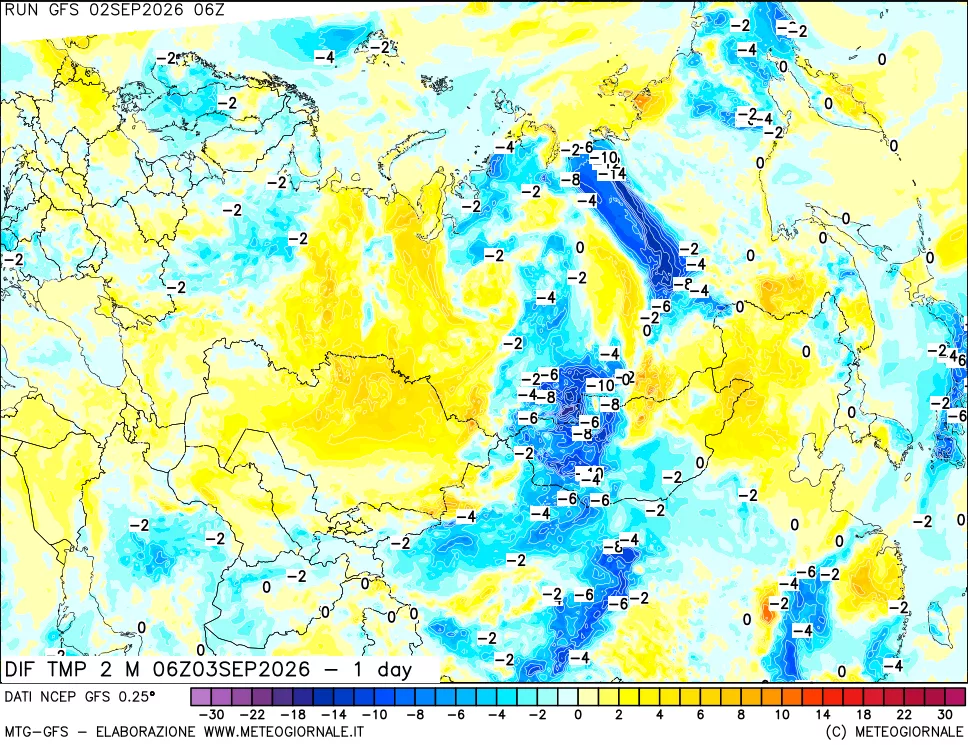 mappa Dif. Temp -24 ore