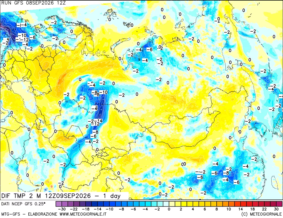 mappa Dif. Temp -24 ore